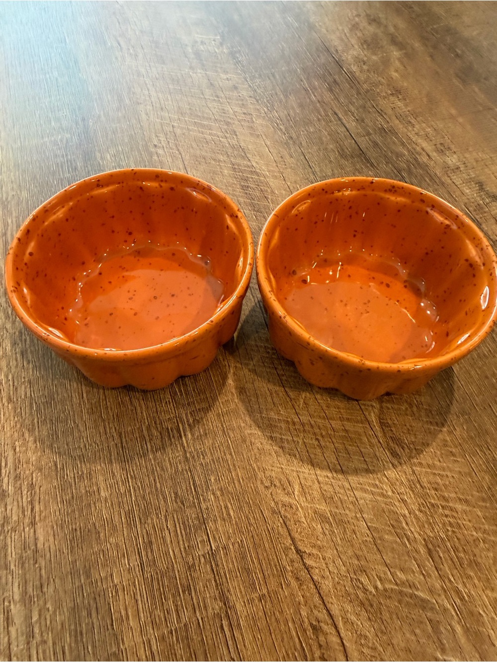Orange Ceramic Ramekin Set - 2-Pack - Picture 2 of 7